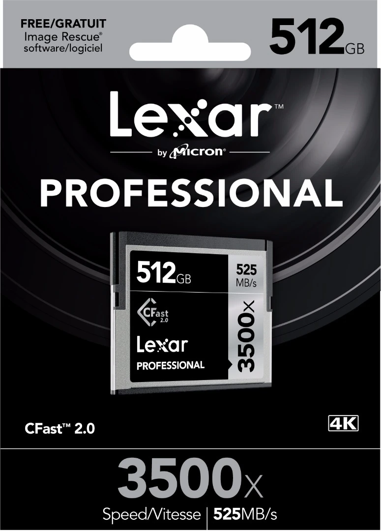 The new card offers write speeds of up to 445 Mb/s and transfer speeds of up to 525 Mb/s