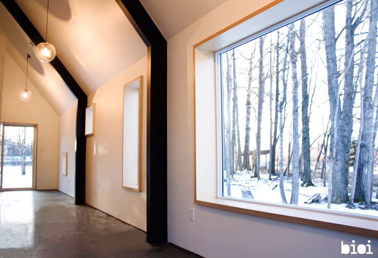 Several windows and skylights have been included to allow natural light to filter in from the southern exposure (Photo by: Alison Anderson)