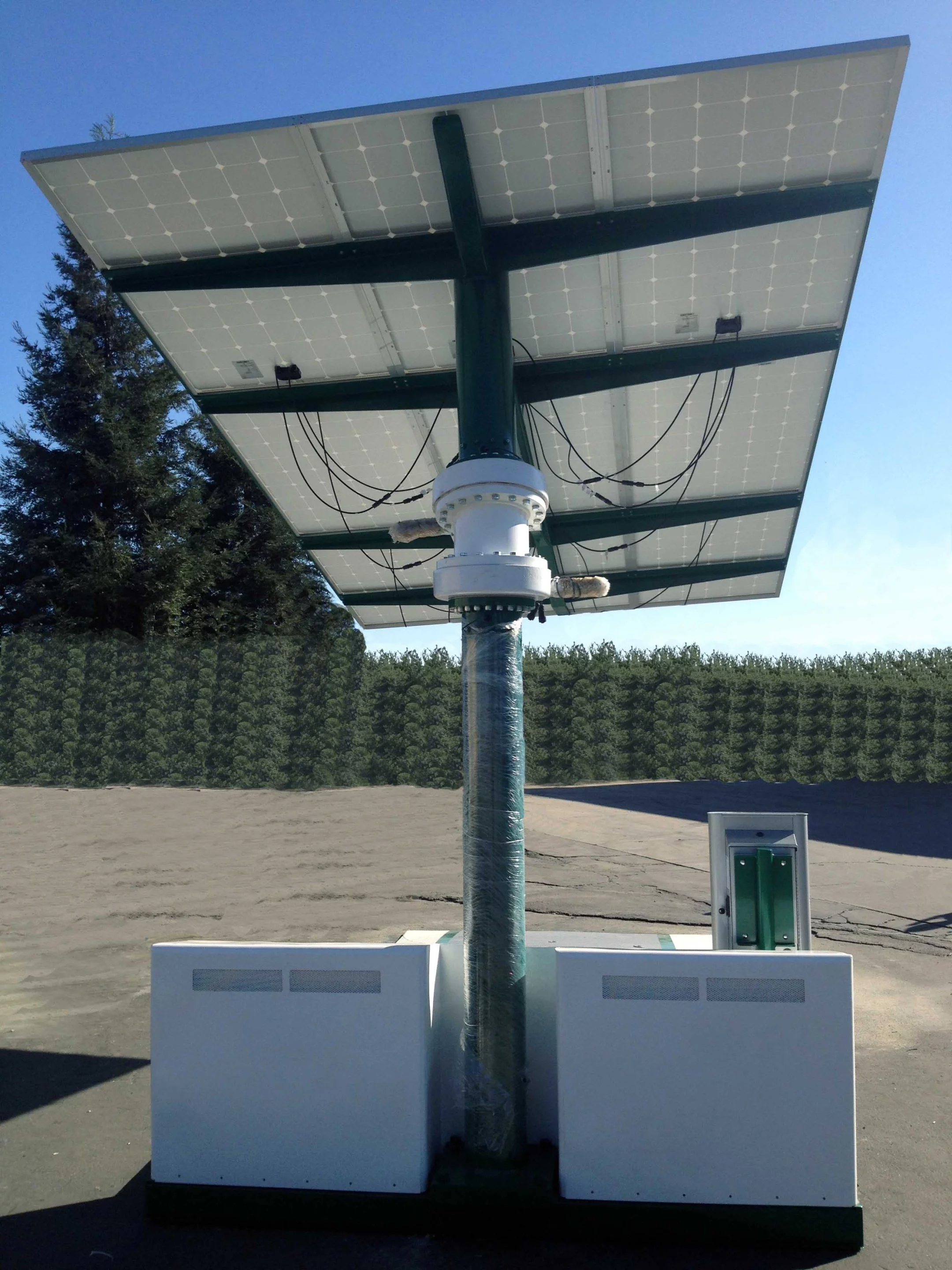 The back of Envision Solar's EV ARC station