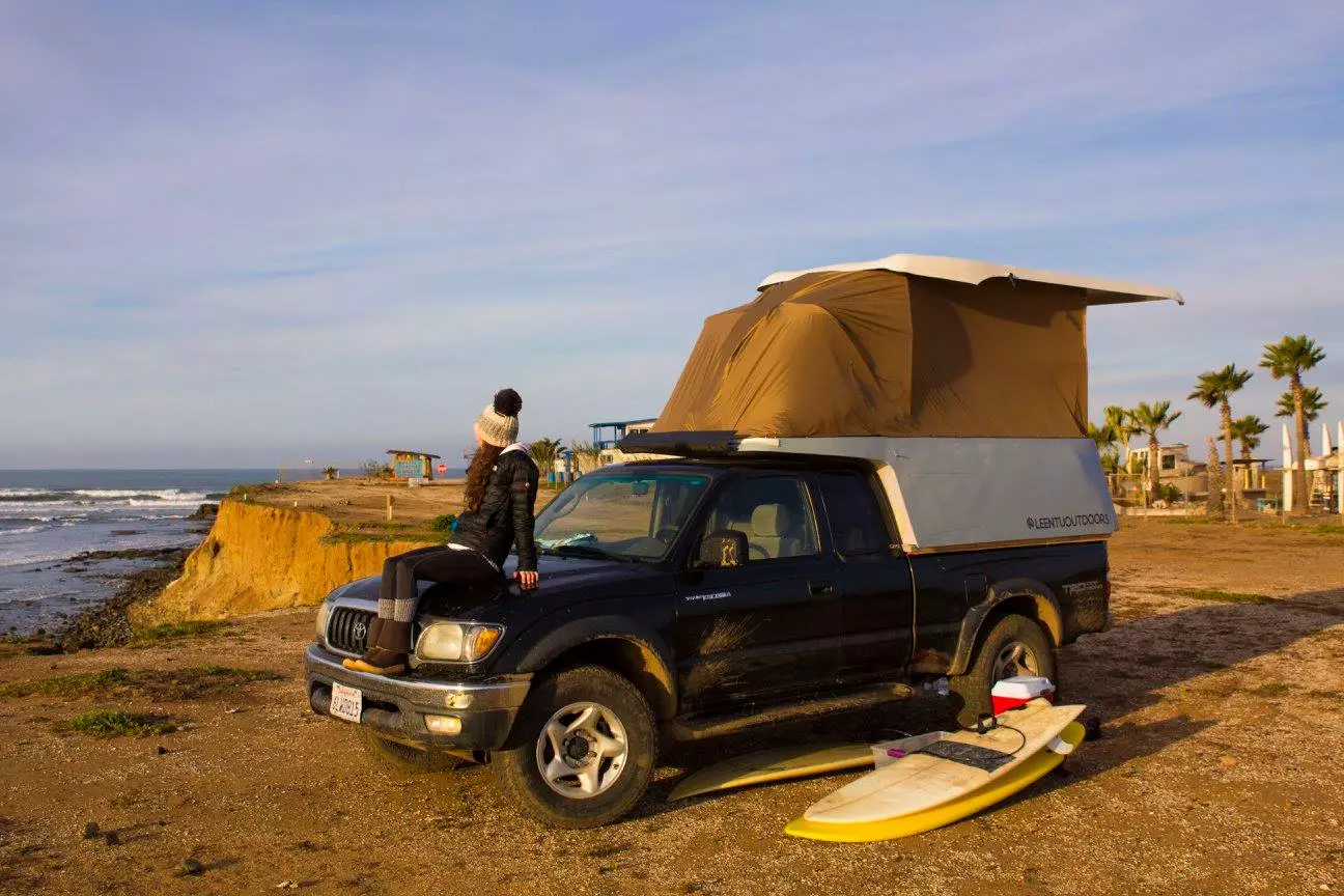 Testing out the Leentu prototype on the beach