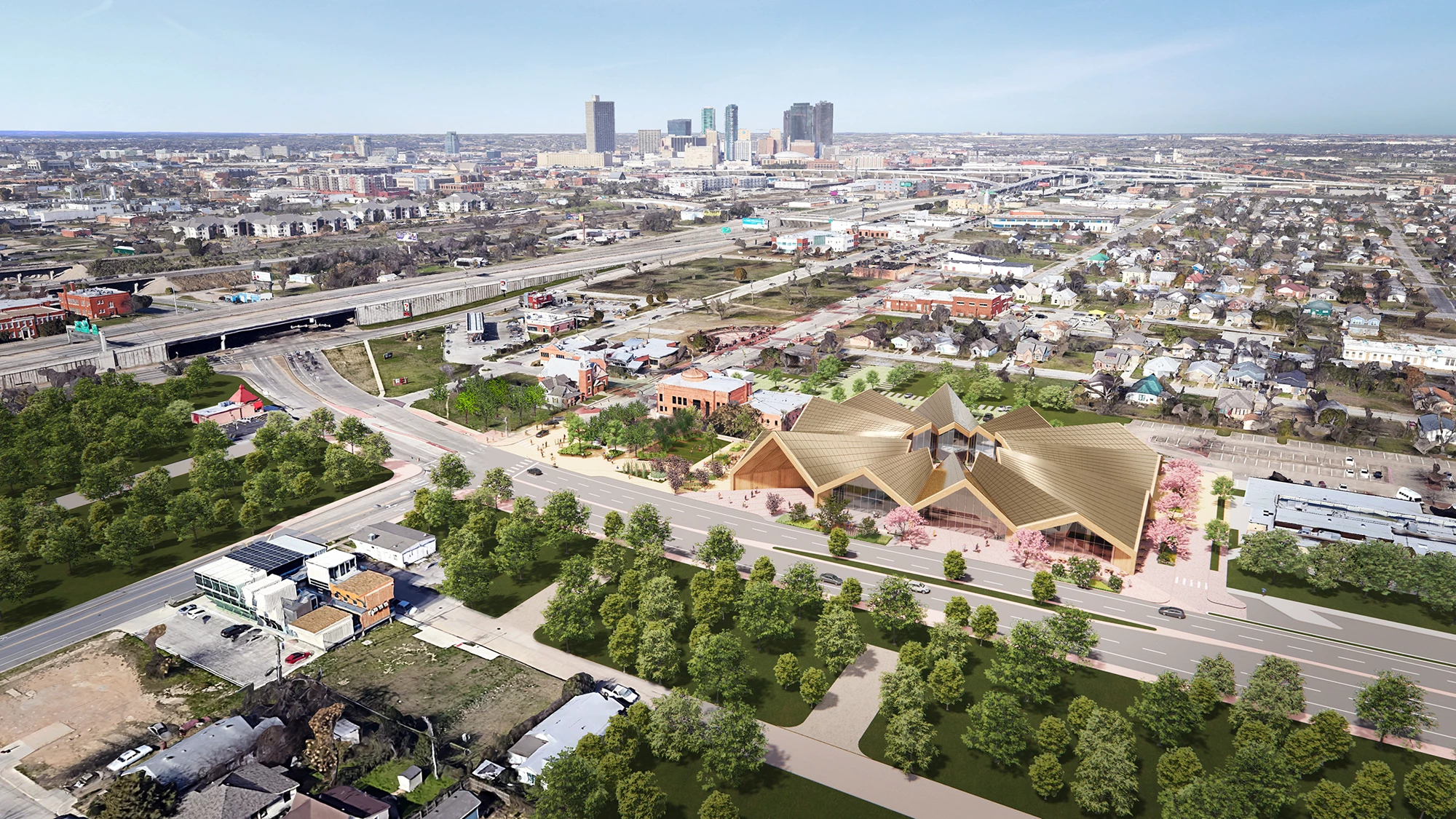 The National Juneteenth Museum's design is influenced by the gabled rooftops found in the historic Southside neighborhood in Fort Worth, Texas, and it will take the form of a star