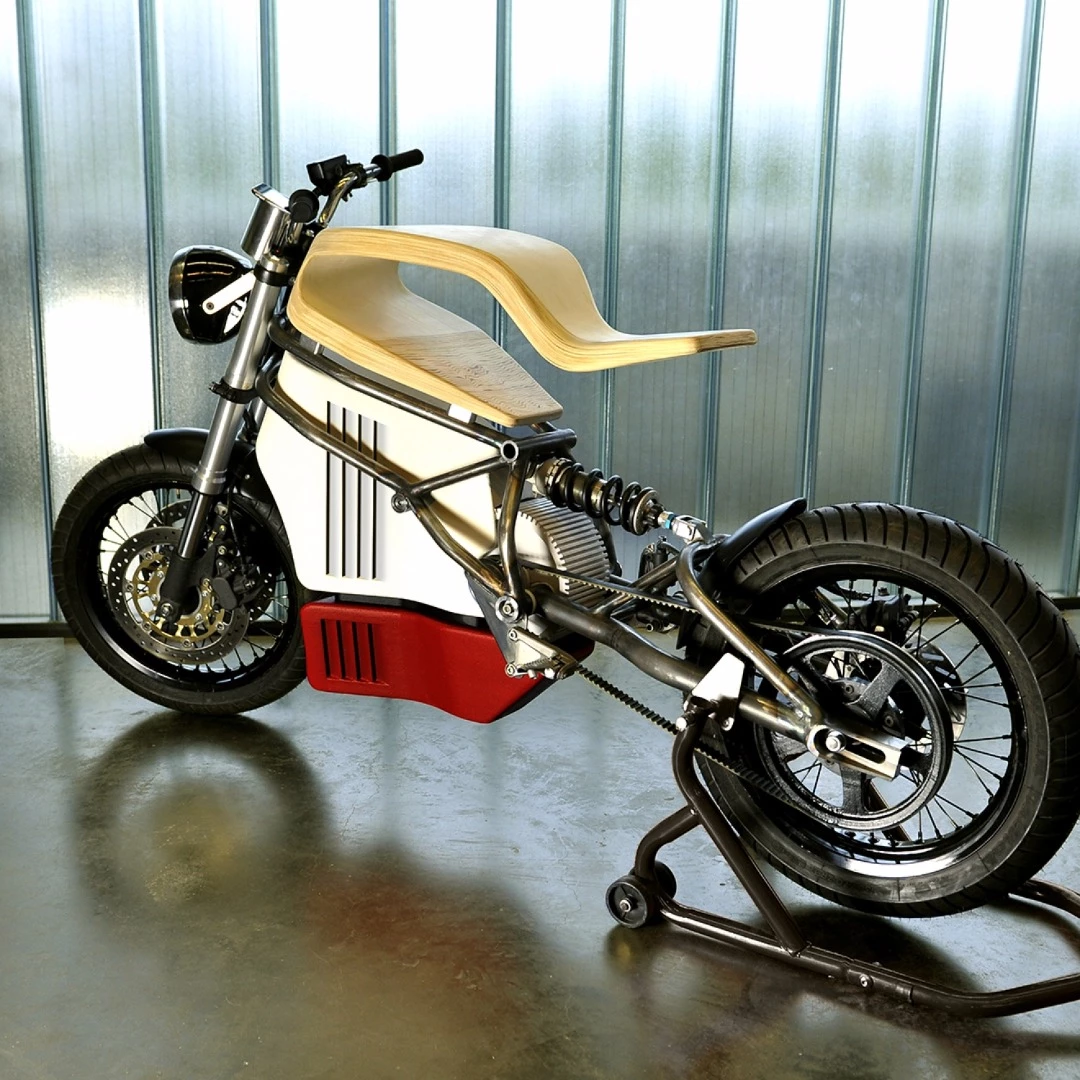 Martin Hulin's e-Raw electric motorcycle: vastly different from a petrol bike design