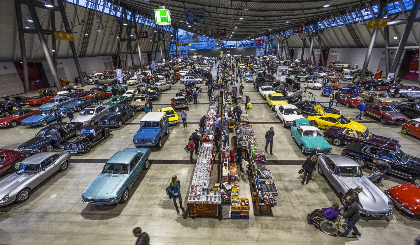 One of the eight halls at the Retro Classics festival