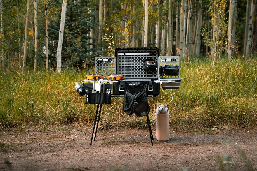 The Dialed Camp Kitchen in freestanding mode (water tank not included)
