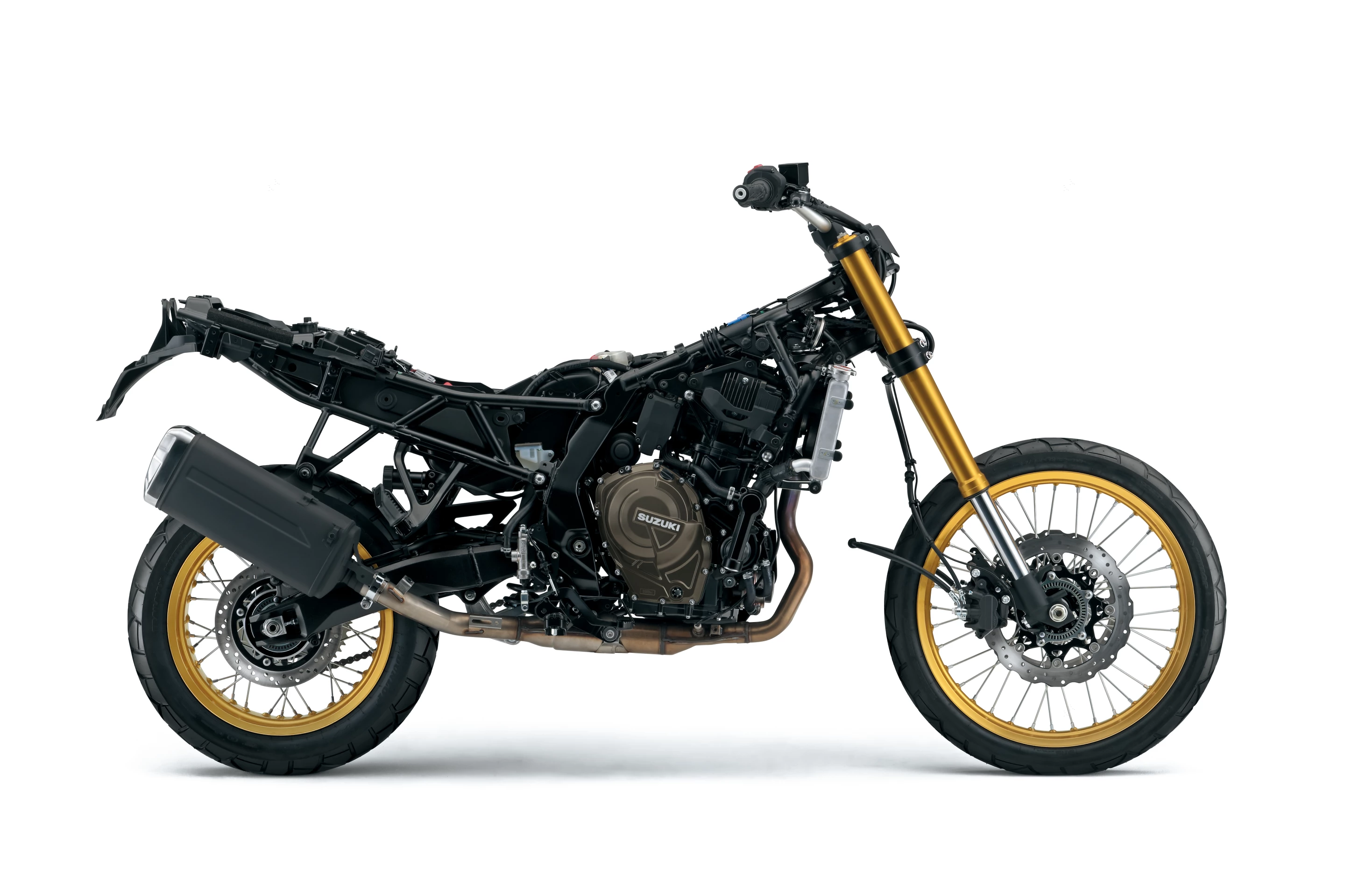 Suzuki designed a new steel frame especially for the all-terrain nature of the 2023 V-Strom 800DE