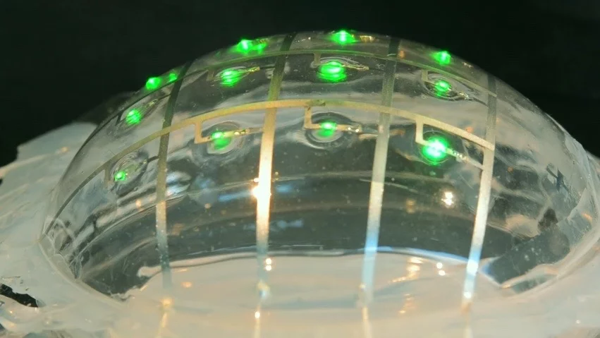 The flexible circuitry in action