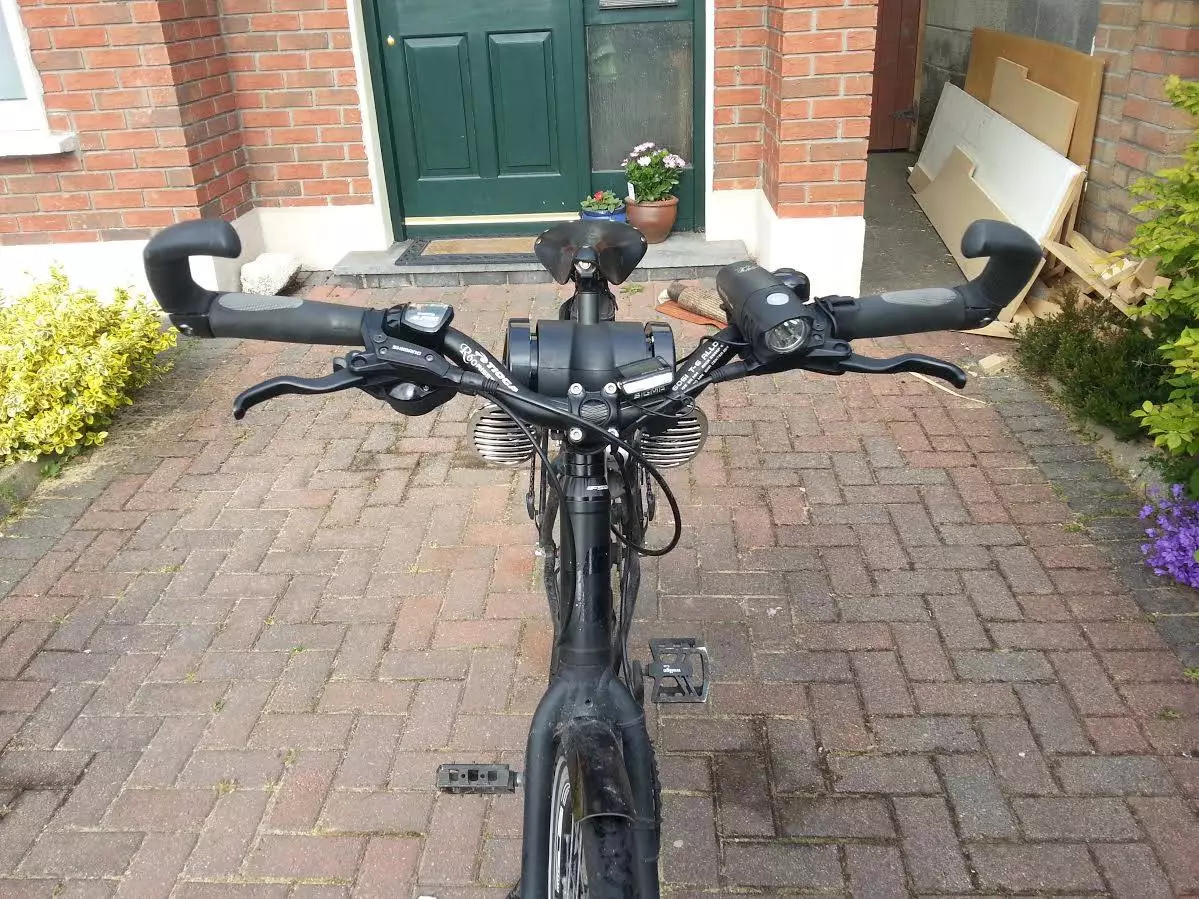 The Loud Bicycle Horn (seen above and below the middle of the bars) is anything but subtle