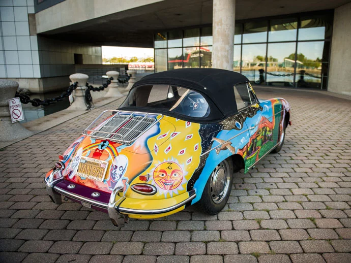 RM-Sotheby's has yet to put an estimate on Janis Joplin’s 1964 Porsche 356 C 1600 SC Cabriolet, and may not do so as it could quite possibly go the same way as the Lennon Roller which Sotheby's sold for ten times it's estimate in 1985. This car is a landmark piece of cultural memorabilia, as original and distinctive as it's owner.