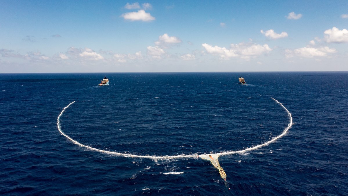 Ocean Cleanup's biggest system sweeps into Great Pacific Garbage Patch