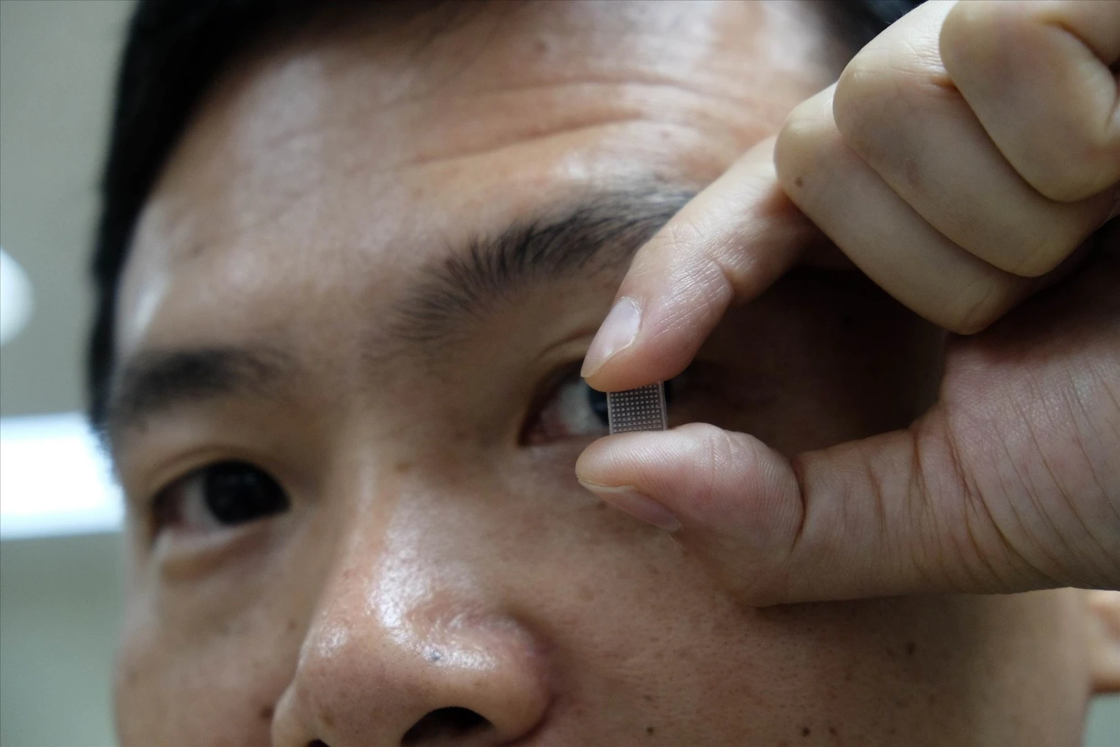 Clinical trials on humans will require a larger patch, measuring 20 by 20 mm