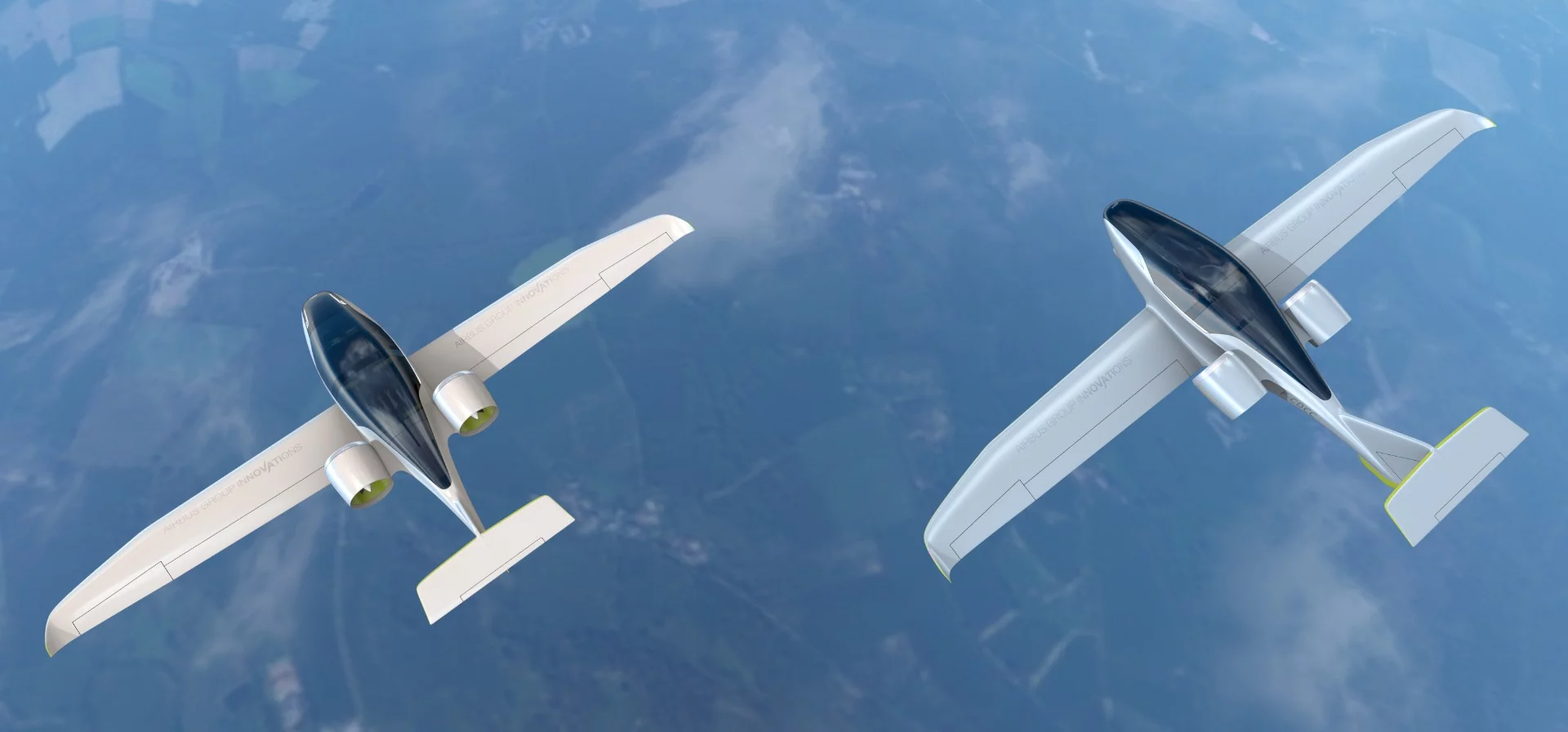 Artist's impression of the E-Fan 2.0 and the E-Fan 4.0