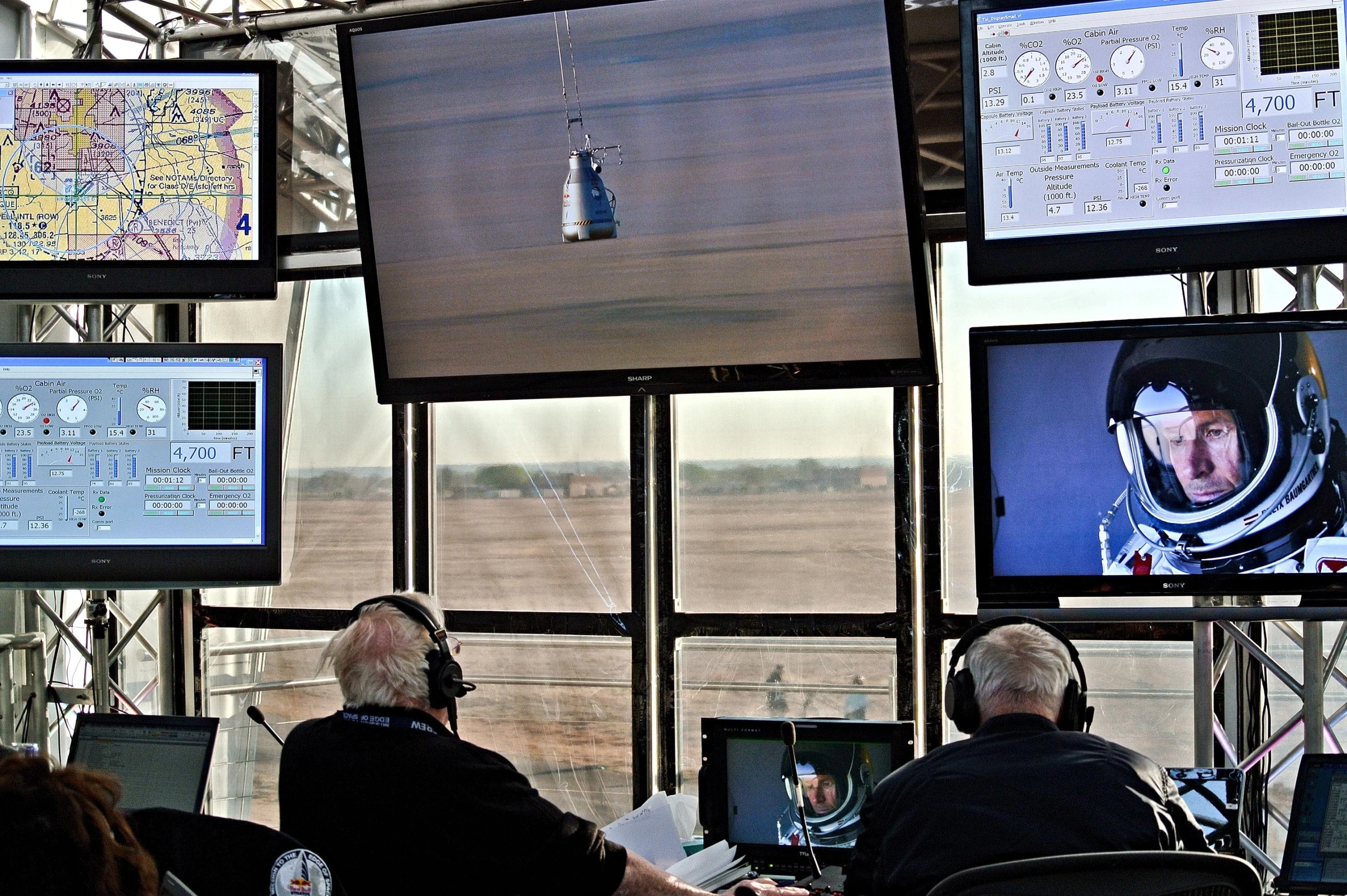Mission control at Red Bull Stratos (Photo: Stefan Aufschnaiter/Red Bull)