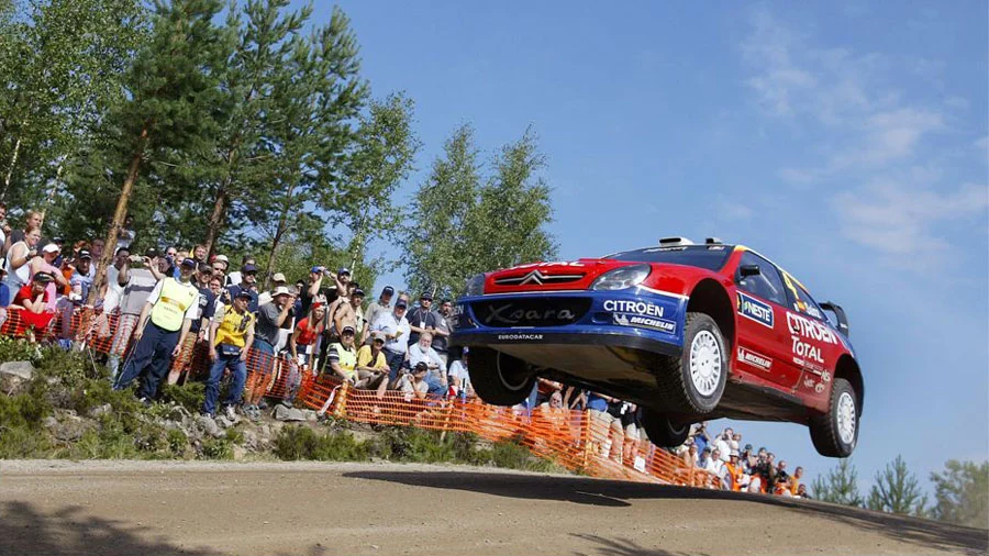 Carlos Sainz in the 2004 Rally of Finland