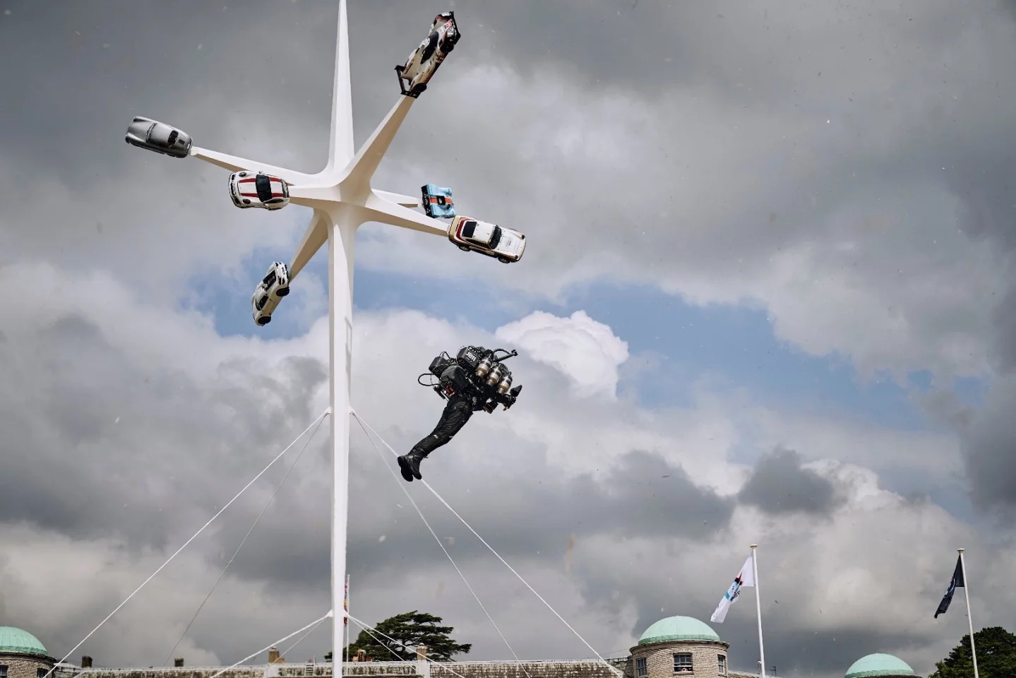 The JB11 Jetpack completes its first ever European flight at the 2018 Goodwood Festival of Speed