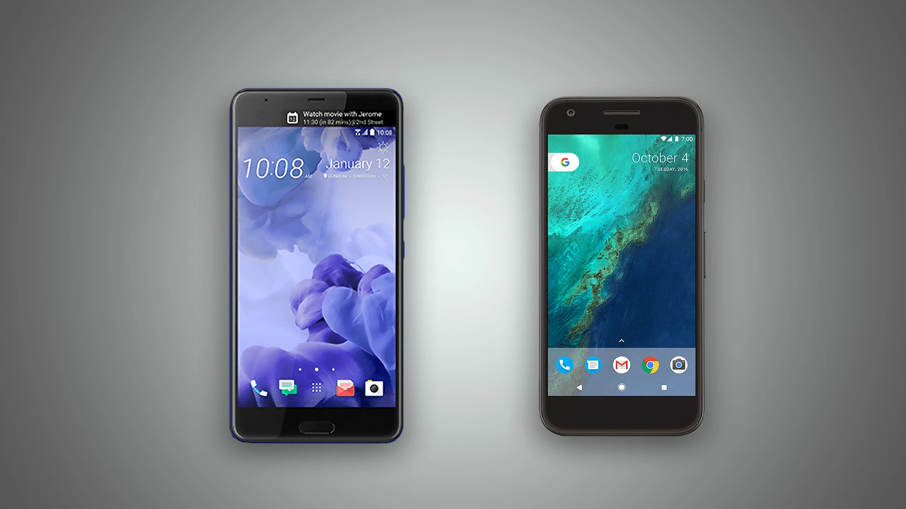 New Atlas compares the features and specs of the upcoming HTC U Ultra and Google Pixel XL