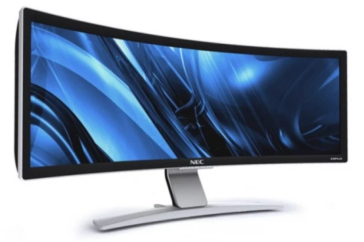 The NEC CRV43 in all its ultra-widescreen curved glory