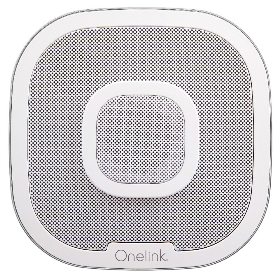 View of Alexa-enabled smoke detector doubles as a voice assistant from above