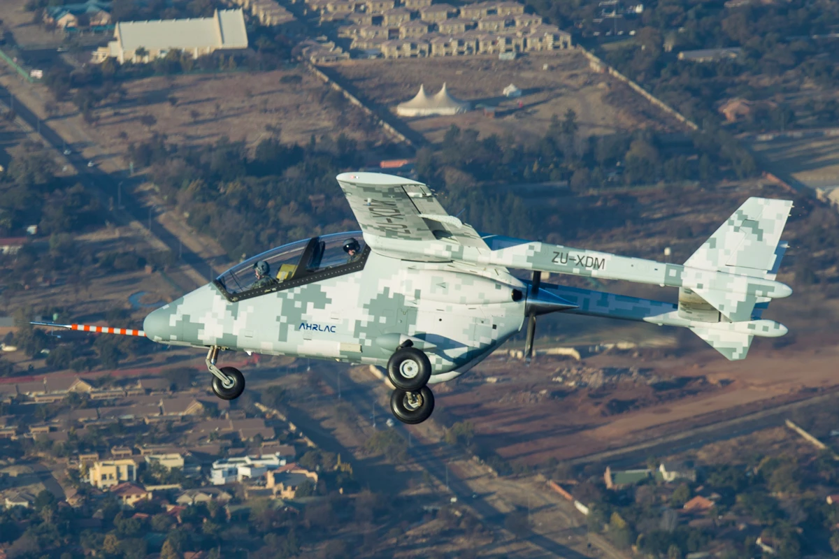 AHRLAC is powered by a Pratt & Whitney PT6a-66 pusher turboprop