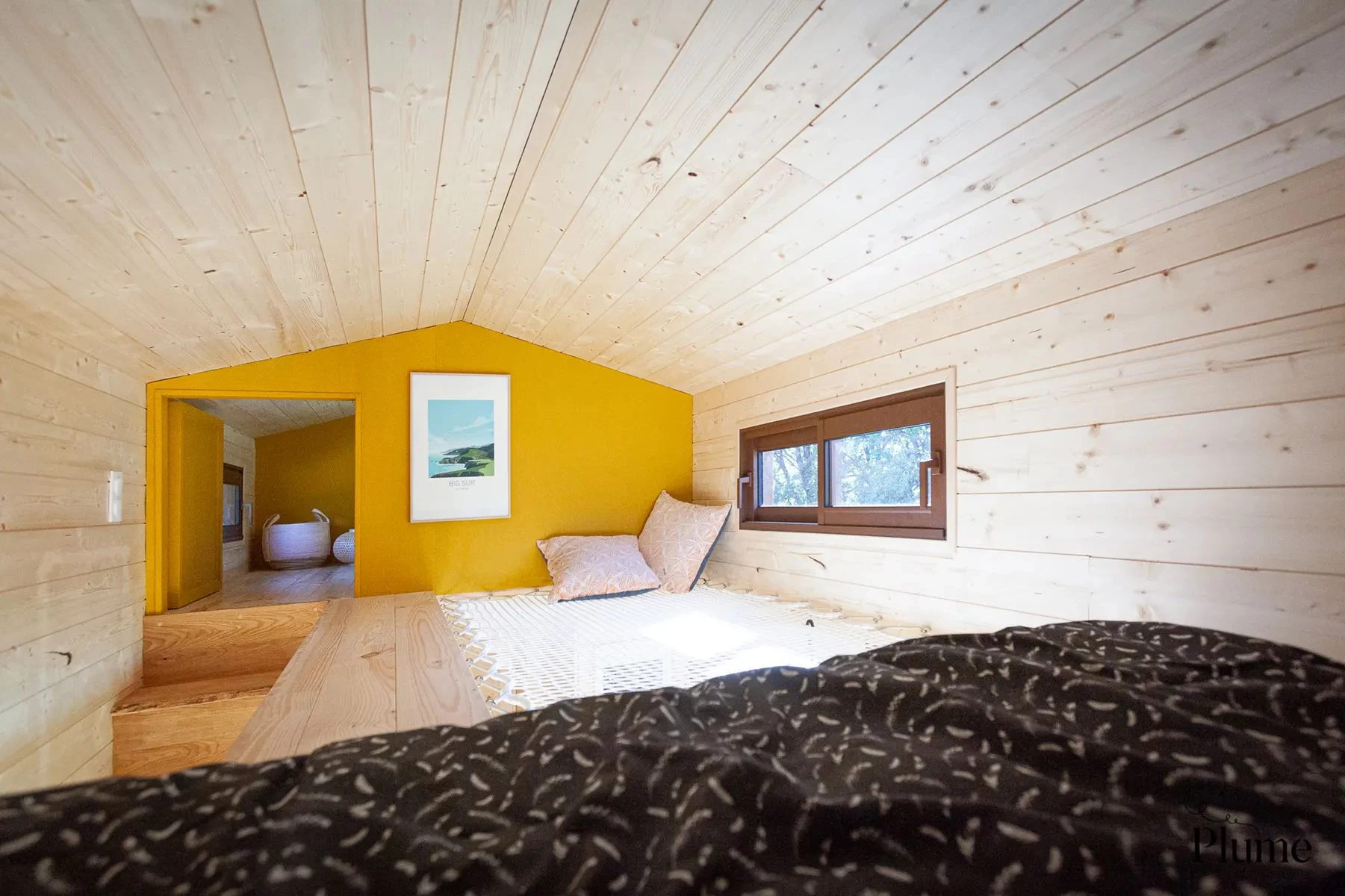 The Cosmos' main bedroom has a door for privacy