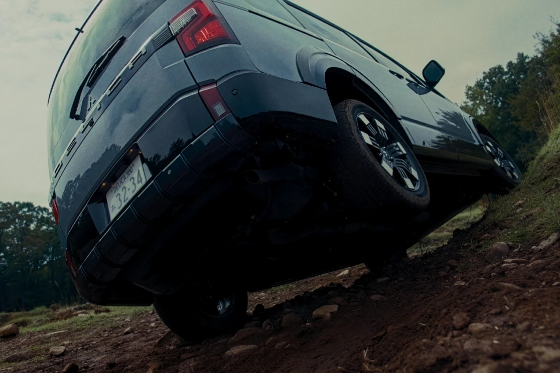 Putting the new Delica D:5's off-road four-wheel drive to the test