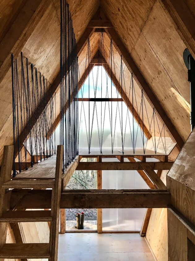 All of Trailer's joinery, including the stairs, comes from plywood offcuts