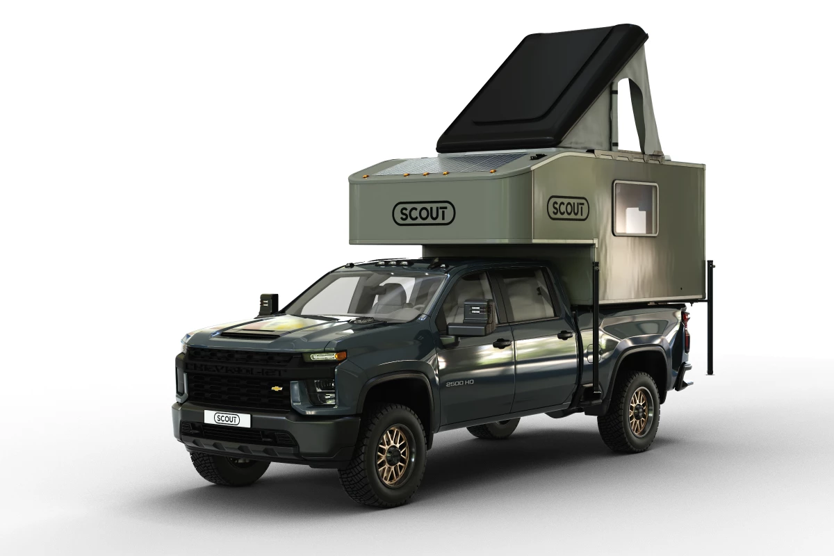 The Kenai is the largest in Scout's all-new three-model pickup camper lineup