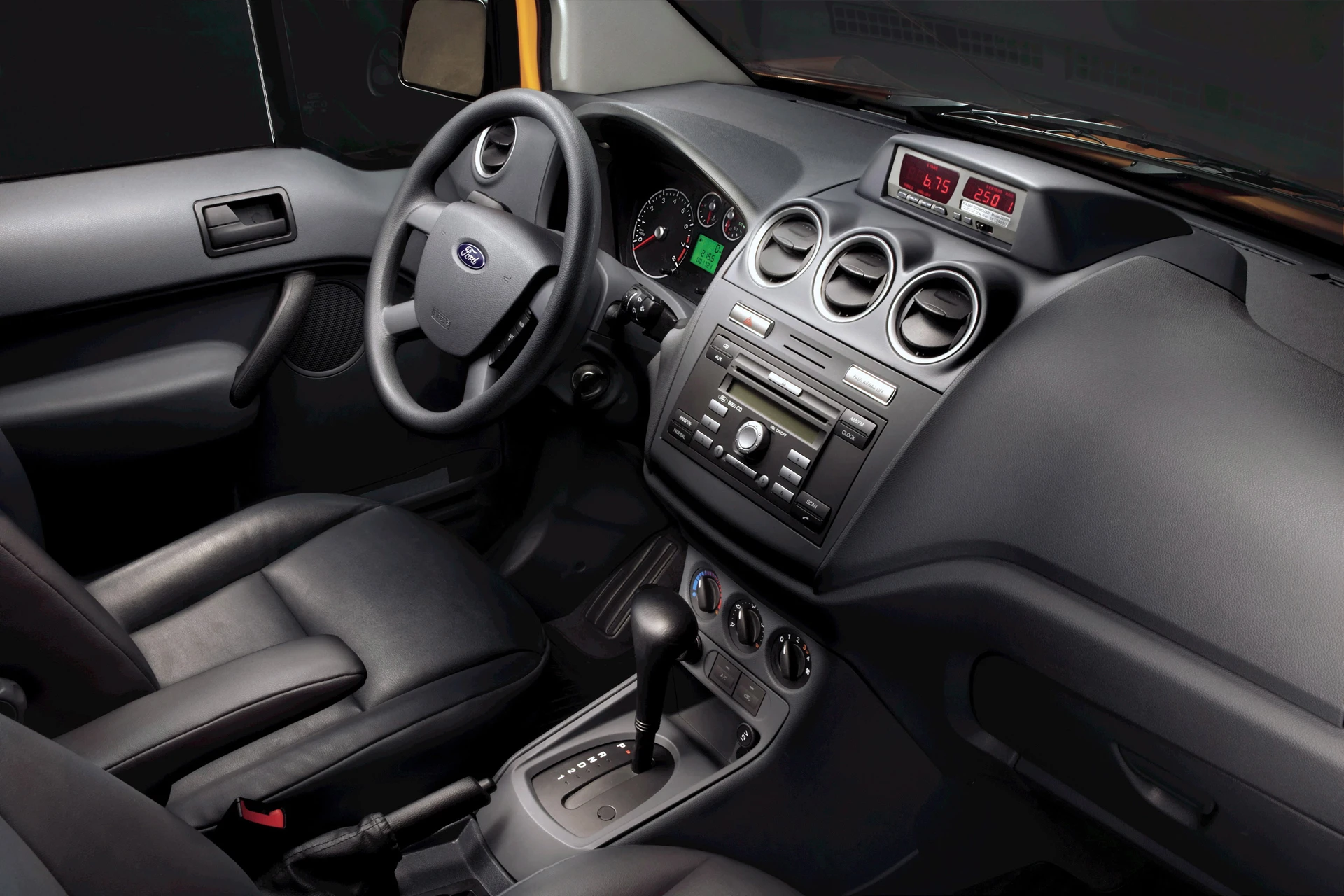 Interior of the Transit Connect taxi