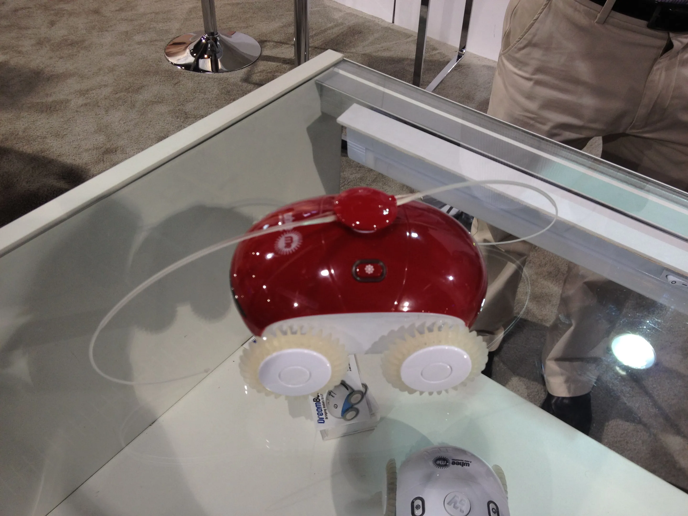 The WheeMe on display in red