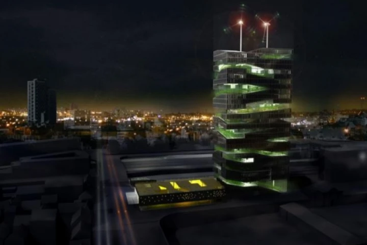 La Tour Vivante by night (Image credit: workshop SoA architects)