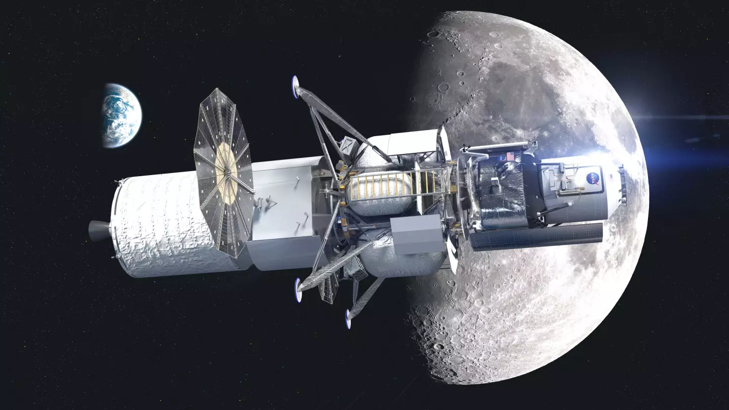 The complete HLS lunar lander with the Transfer Element