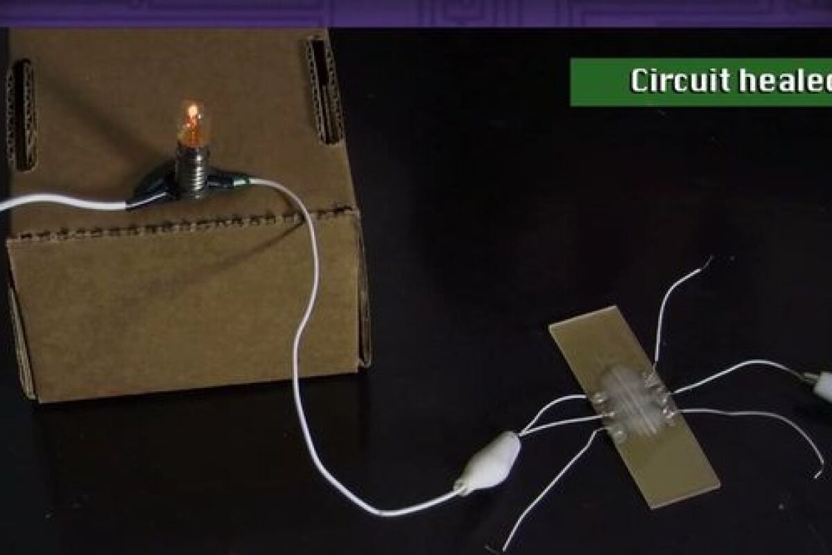 Scientists are creating self-healing electronics, that use liquid metal to instantly restore conductivity to cracked circuits