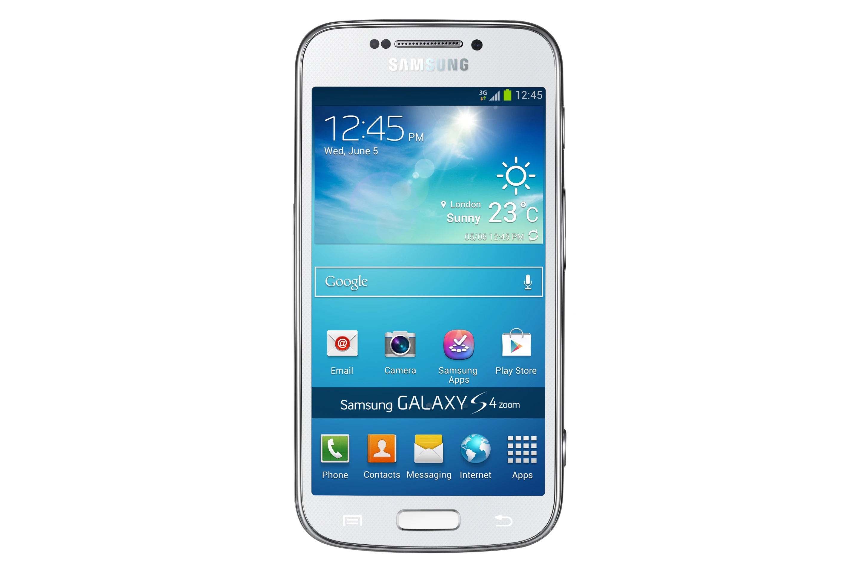 The device includes a 4.3 inch 960 x 540 AMOLED display