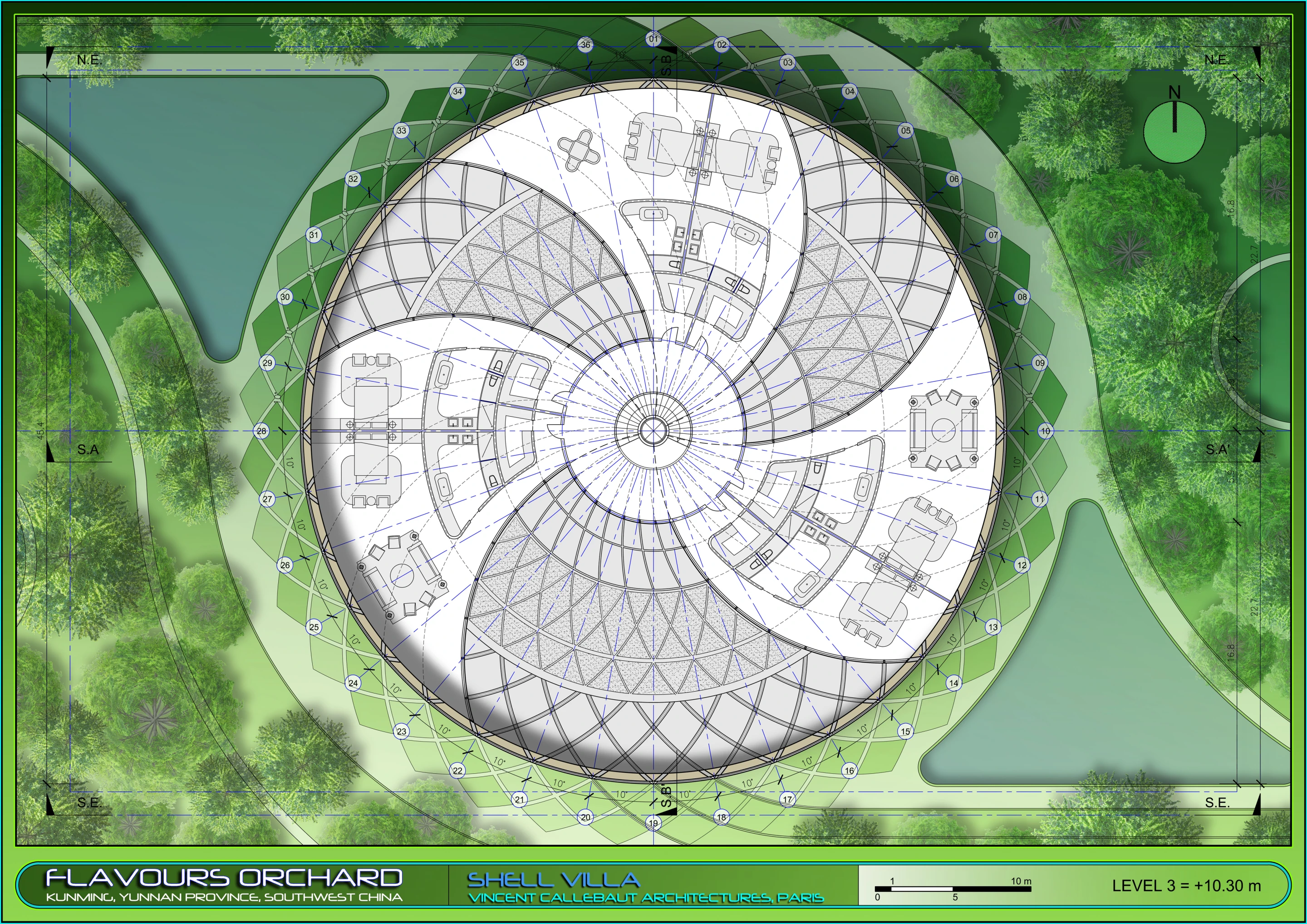 Shell Villa level 3 (Image: Vincent Callebaut Architectures)