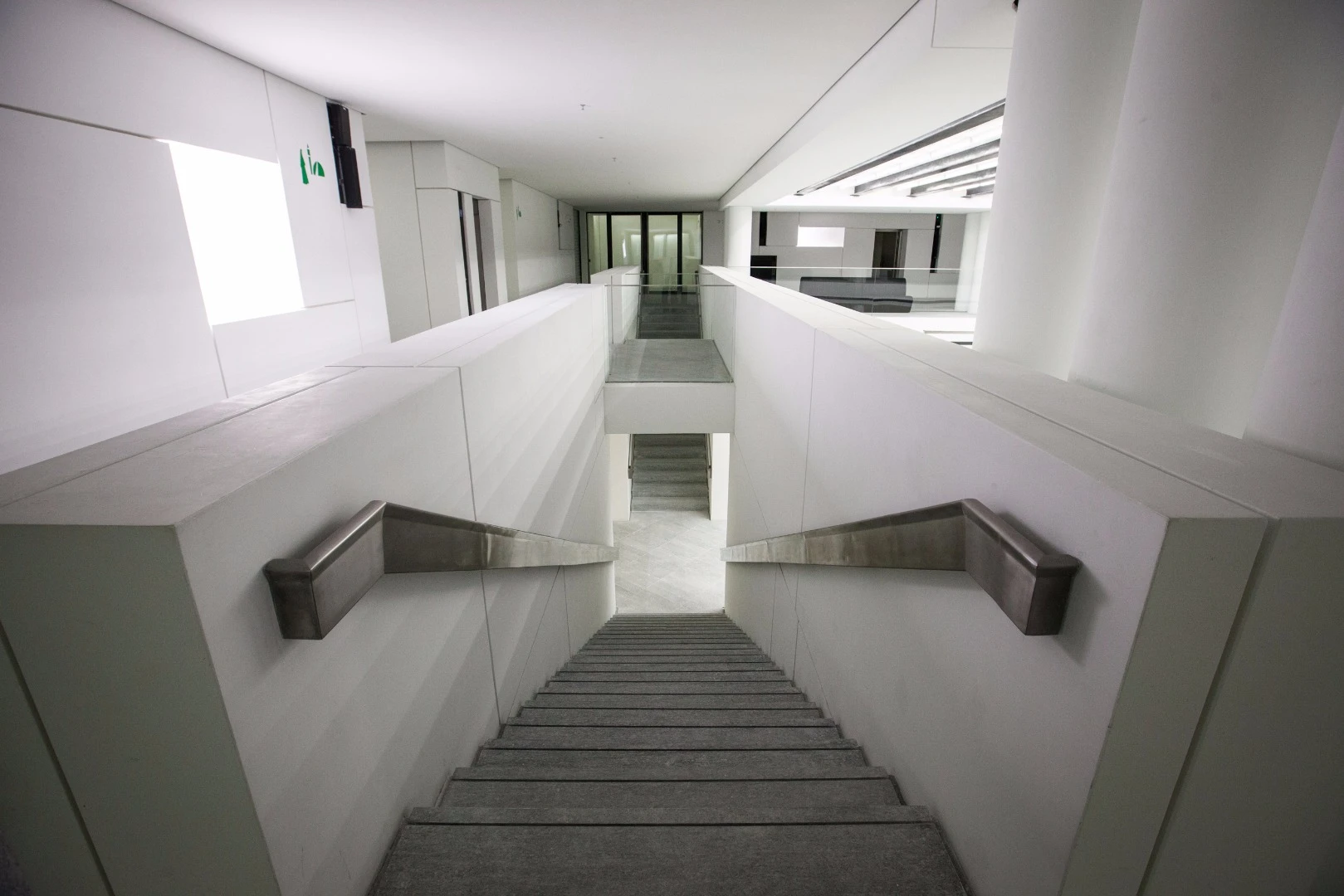 A stairway at the Louvre Abu Dhabi