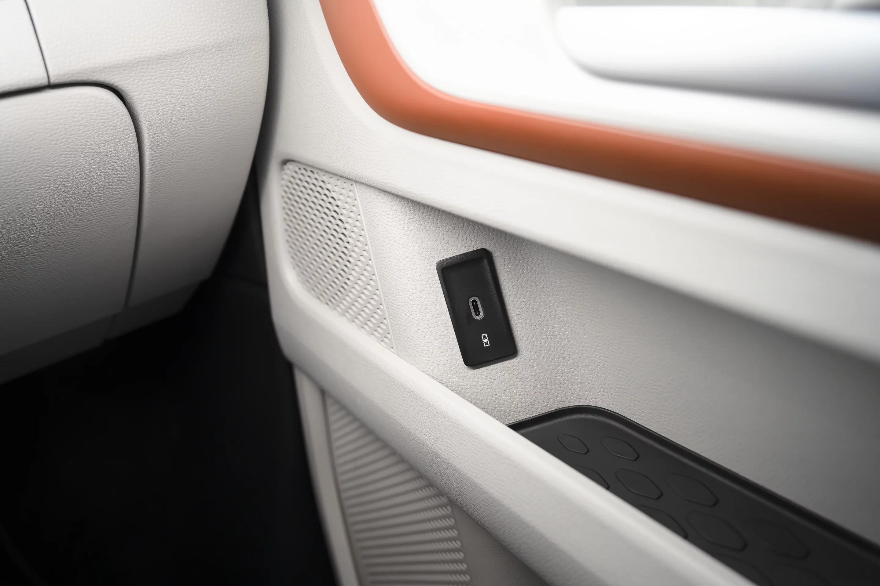 The ID. Buzz long wheelbase offers USB-C charging ports throughout