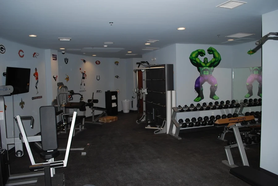 The shelters have a gym