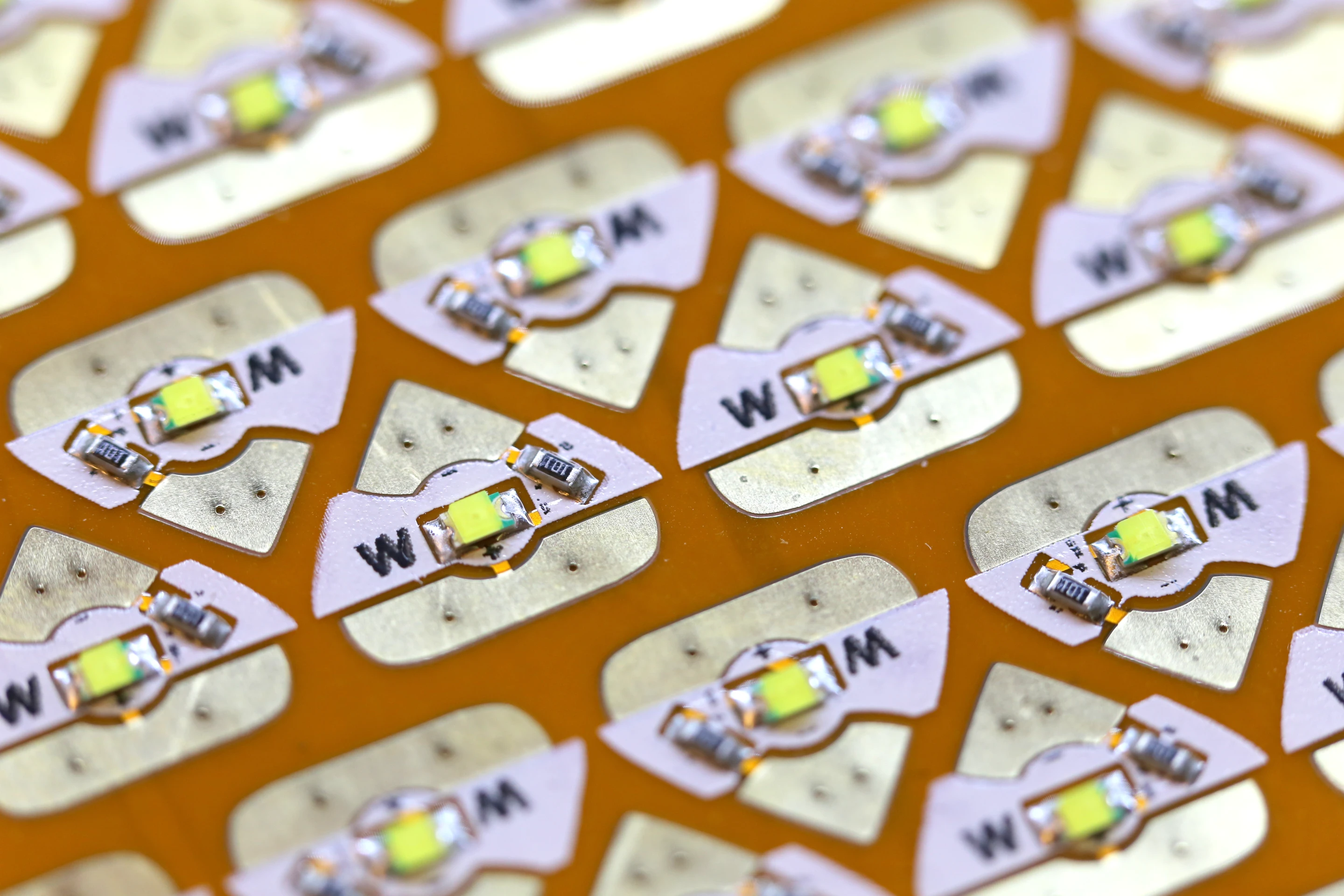 Sheets of uncut Chibitronic LED stickers