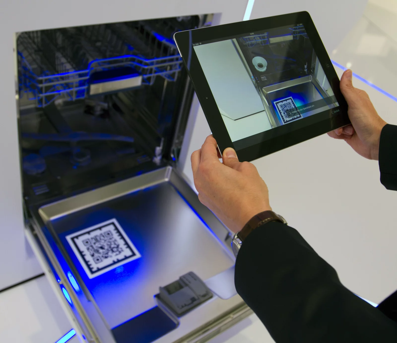 Siemen's app gives AR instructions on how to refill the salt in the dishwasher