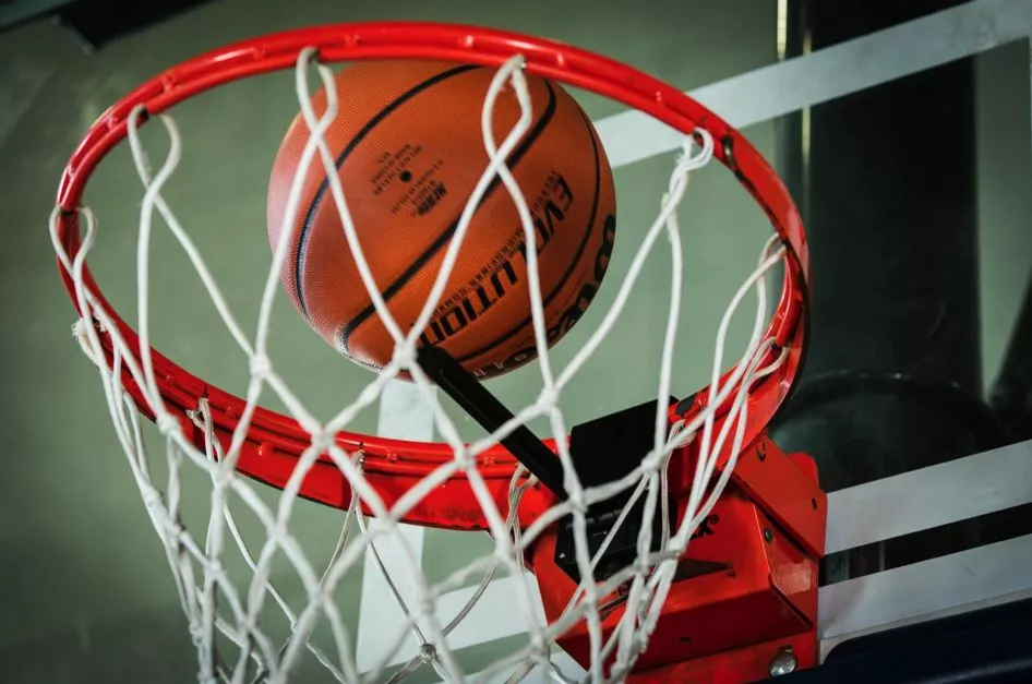 The Hoop Tracker shot detector registers the vibrations made by the ball hitting the basket and/or backboard