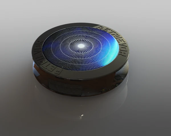 Retrievor is solar powered and roughly the size of a US quarter