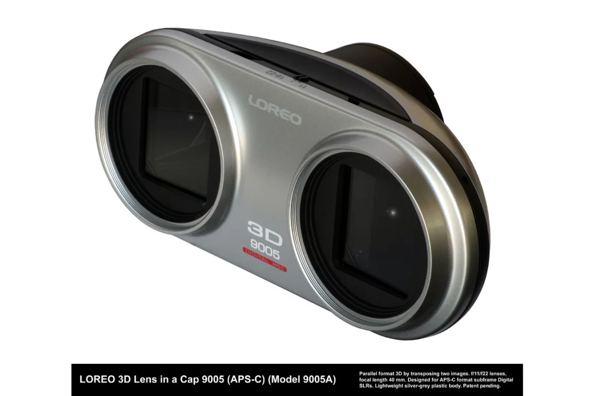 The Lens-in-a-Cap system captures two simultaneous images using matched lenses to the left and right for onward viewing via a Loreo 3D viewer