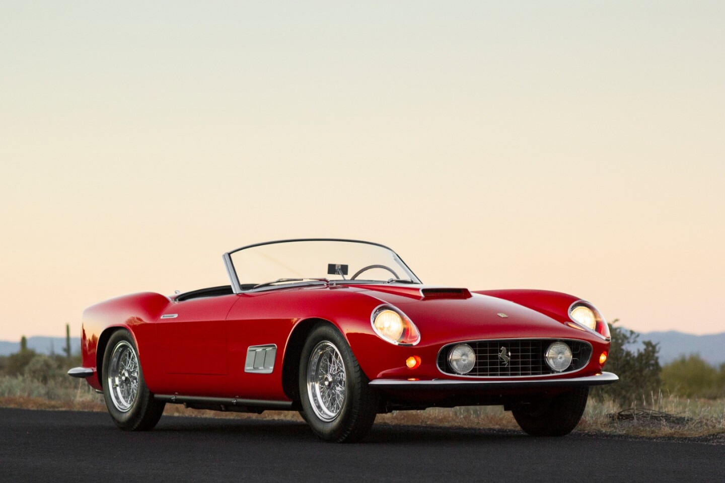 This 1958 Ferrari 250 GT LWB California Spider sold for $8,800,000 at an RM-Sotheby's auction in Scottsdale in January, 2014