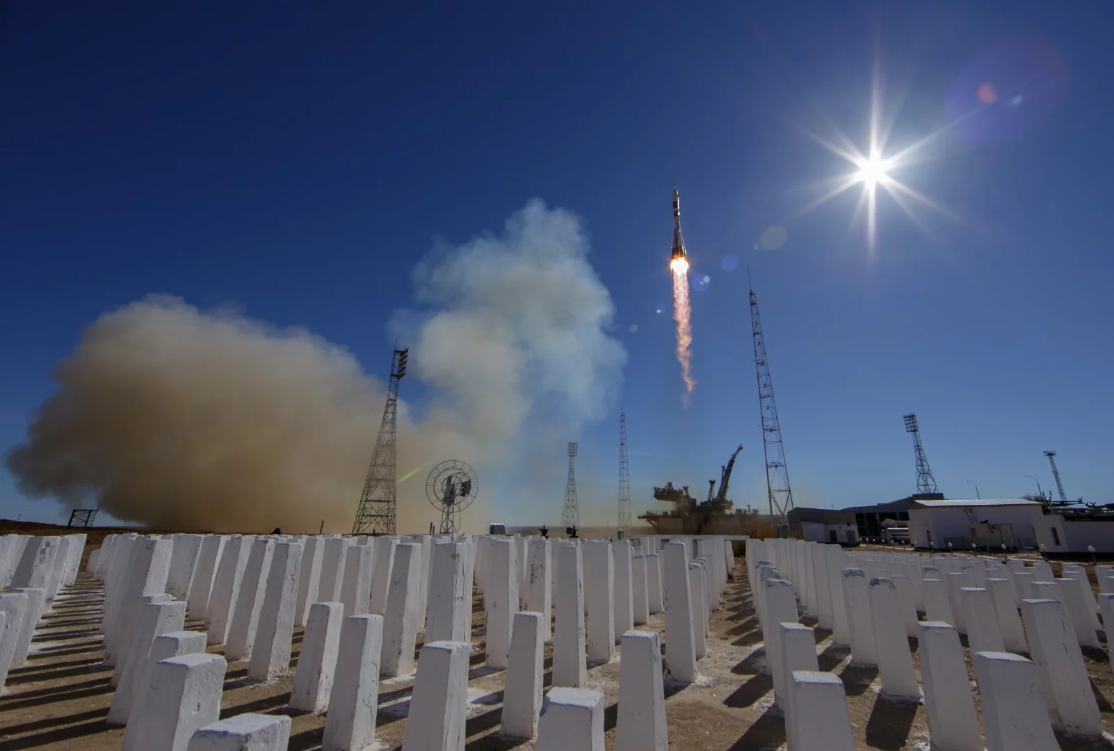 Soyuz lifting off from Baikonur