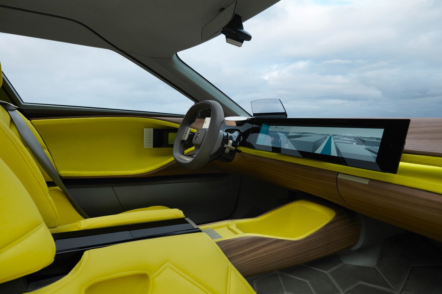 A 19-inch touchscreen in a 16:3 aspect is the hub for most of the CXperience Concept's infotainment