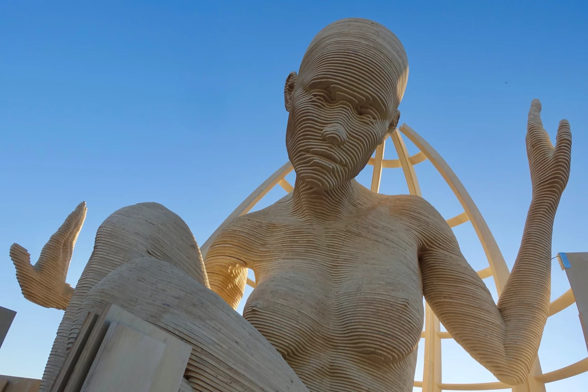 Mariposita, a 21-foot-tall sculpture on display at Burning Man 2019