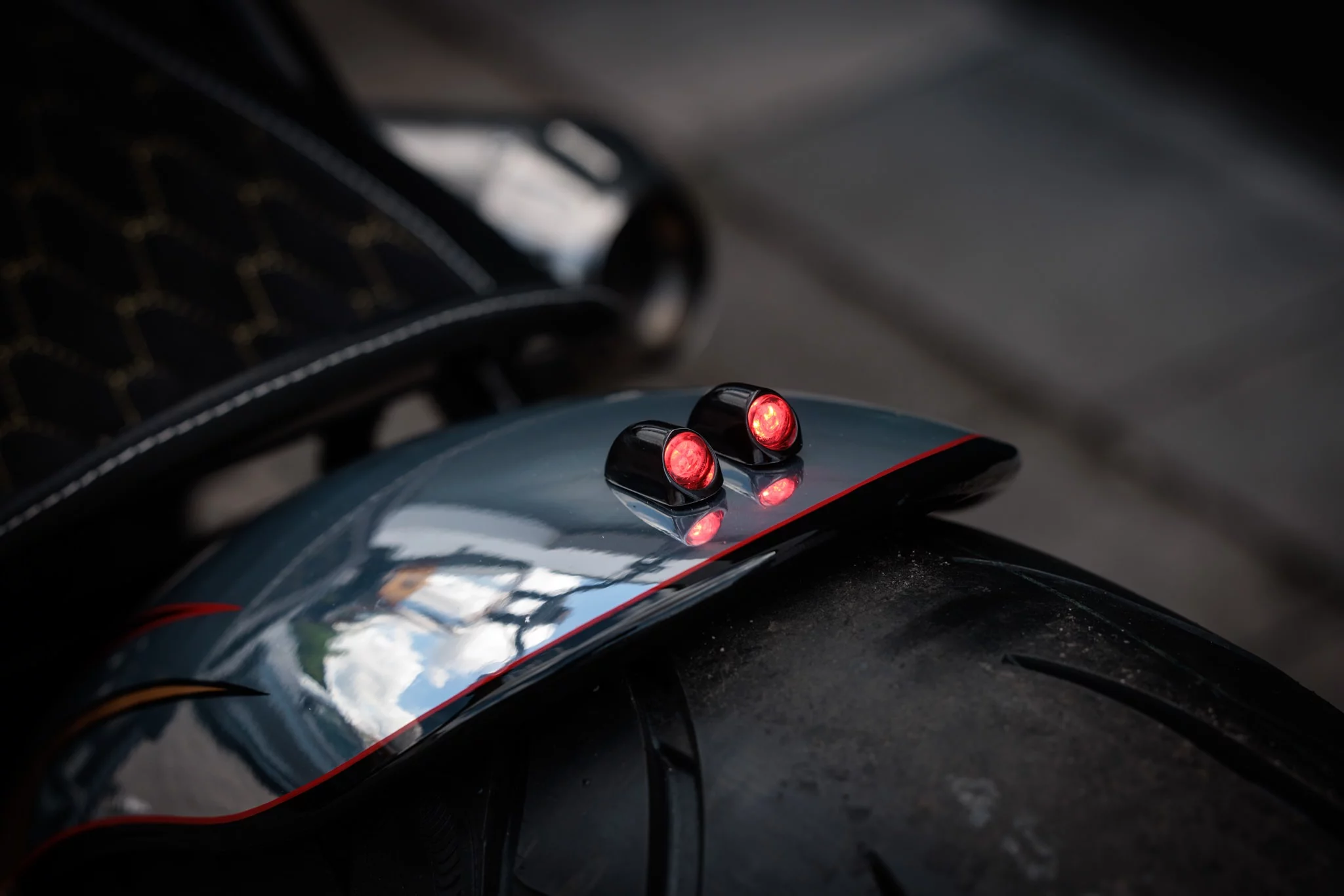Twin Kodlin taillights add a lot of character to the bike's rear profile