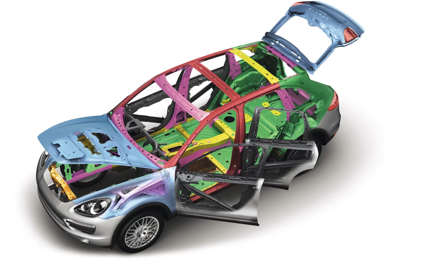 The same lightweight body with its intelligent mix of materials is used in the GTS.