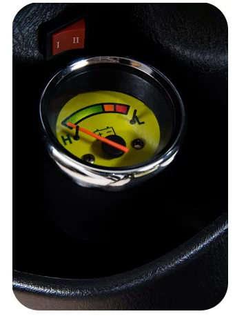 The yogo electric scooter - charge indicator