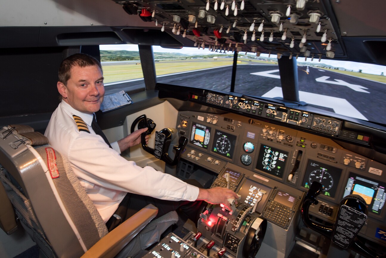 The Garage Simulator contains a genuine commercial Boeing 737 flight simulator