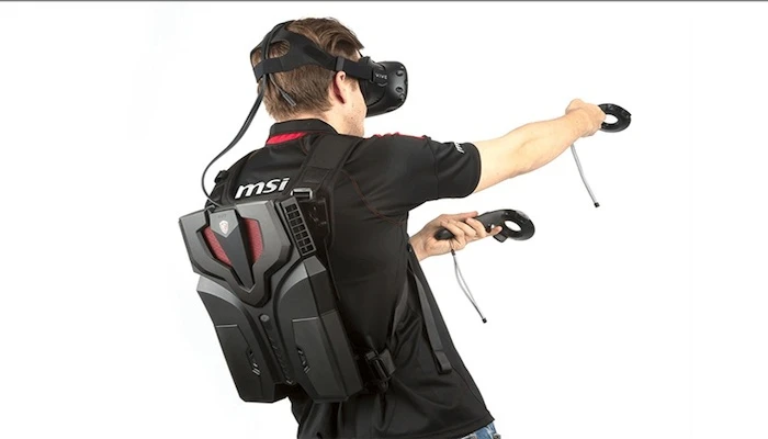 MSI has introduced the VR One, a backpack PC for use with the HTC Vive and other headsets
